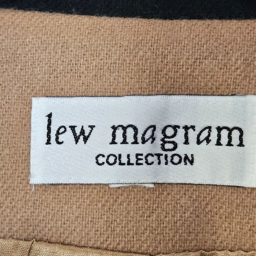 Vintage Lew Magram Wool Blazer Gold Trim Embroidered Cuffs Made USA Large - Picture 2 of 5